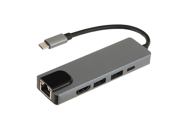 &u++ HUB TIPO C MACBOOK BYL-2007 5 EN 1